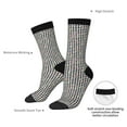 thumbnail image 6 of Honeii Black And White Houndstooth Print Adult Socks,Crew Socks,Casual Calf Socks,Daily Wear Socks for Men & Women, Perfect for Sports, Casual and Everyday Use, 6 of 6
