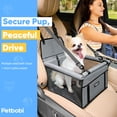 thumbnail image 4 of Petbobi Dog Car Booster Seat Portable Holiday Gift Breathable Bag with Seat Belt Dog Carrier Safety Stable for Travel with Clip on Leash and Storage Pocket, 4 of 7