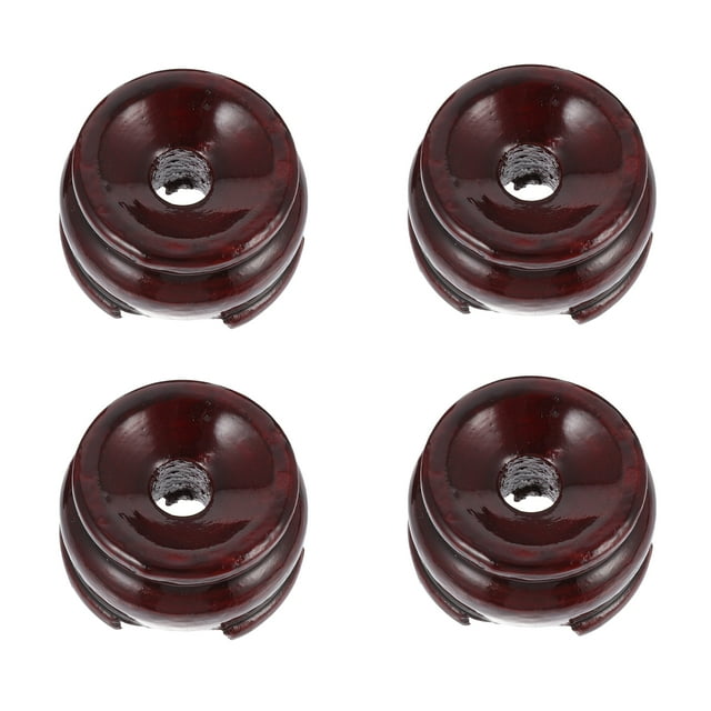KAKOWELY 4Pcs Crystal Ball Display Stand Wooden Base Sphere Base Tray Accessory Decor,1.42X"X1.42"X0.79"