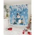 thumbnail image 3 of Blue Christmas Snowman Shower Curtain, Xmas Pine Tree Snowflake Funny Waterproof Washable Boho Funny Cute Shower Curtains Set for Bathroom Farmhouse Bathtubs Decor with Hook, 72"Wx84"L, 3 of 7