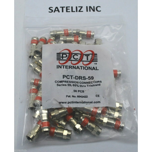 PCT PCTDRS59 SNAPNSEAL COMPRESSION FITTING F CONNECTORS RG59 CABLE BAG 50