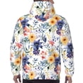 thumbnail image 3 of Bingfone Lilies Flowers Men's Drawstring Hoodie Long Sleeve Pocket Sweatshirts-3X-Large, 3 of 6