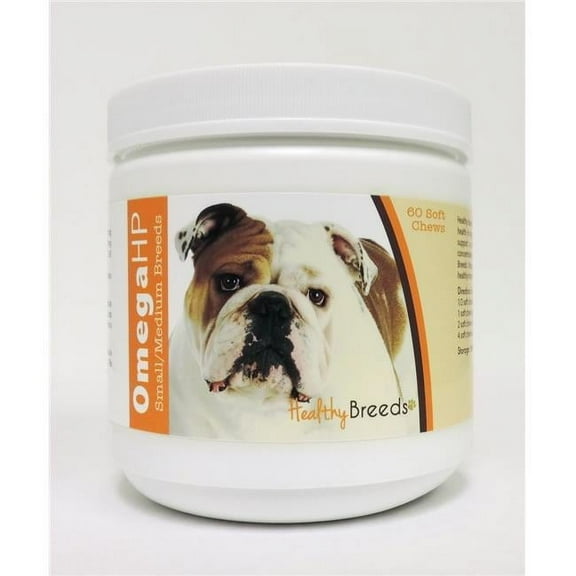 Healthy Breeds Bulldog Omega HP Fatty Acid Skin and Coat Support Soft Chews
