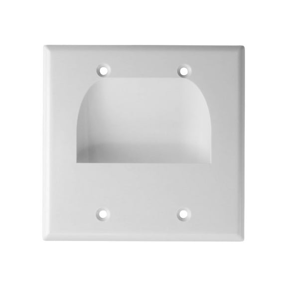 Skywalker Signature Series Inverted Dual Gang Bundled Wall Plate (White)
