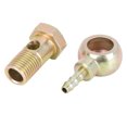 thumbnail image 3 of 2 Sets 14mm Banjo Hose Barb Bolt Fittings Banjo Bolt Washer Bronze Tone for Motorcycle Car, 3 of 5