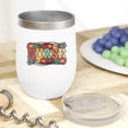 thumbnail image 2 of Retro Floral Nurse, White 12oz Wine Tumbler, 2 of 5