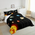 thumbnail image 4 of Solar System Bedding Set King Size Outer Space Comforter Set Universe Themed Decor Bedding Comforter Sets for Teens Galaxy Planet Duvet Insert Space Theme Quilt With 2 Pillowcases, 4 of 5