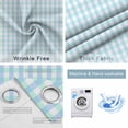 thumbnail image 6 of Blackout Curtains for Bedroom, Aqua Blue Green Room Darkening Window Drapes for Living Room, Checkered Plaid Gingham Lattice Trellis Thermal Insulated Grommet Curtains, 42x84 inch, 2 Panels, 6 of 9