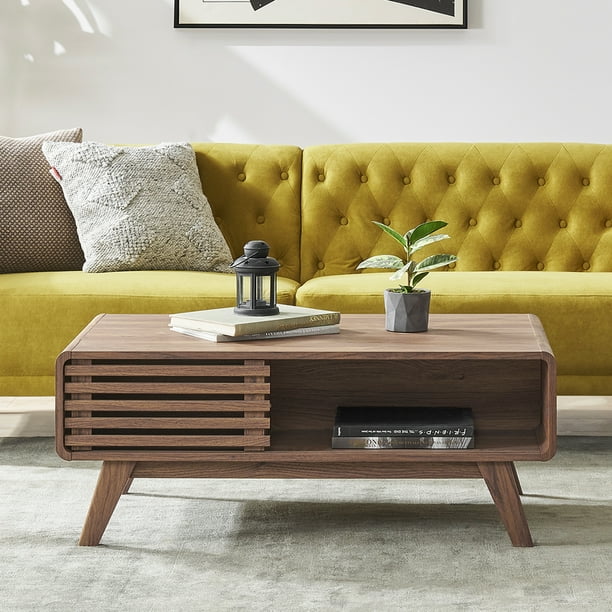 Mopio Ensley Mid-Century Modern Coffee Table with Low Profile