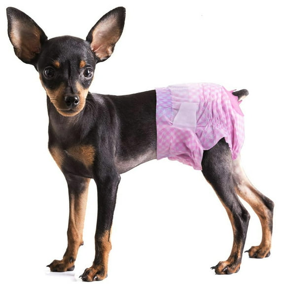 Pet Soft Dog Diapers Female - Disposable Dog Diapers, Cat Diapers for Female Cats, Puppy Diapers with Adjustable Foam Tail Hole 36pcs (L,Pinkk)