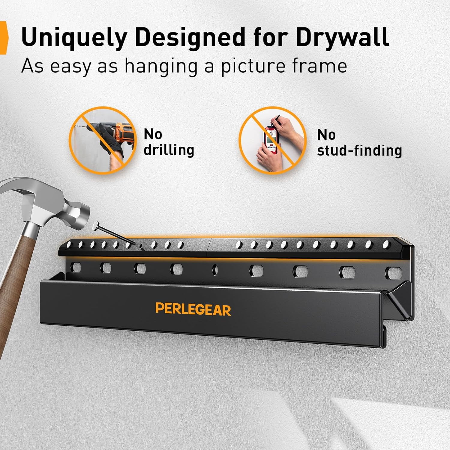 Studless TV Wall Mount for Most 24-55 Inch TVs up to 100 lbs, No Stud TV Mount, Drywall TV Bracket with Max VESA 400x400mm, No Drill, Easy Install, Low Profile, PGMT7