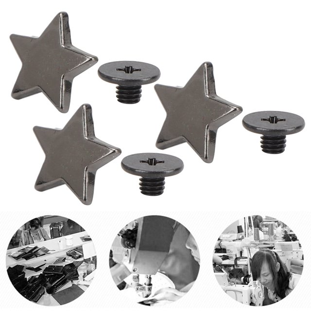 20Pcs Rivet Buttons, Anti Rust Metal Snap Buttons Star Shape Rivet Buttons Crafting Rivet Kit DIY Clothes Shoes Decoration for Clothing Leather Jeans Jackets Bracelets Bags