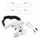 thumbnail image 2 of Lupa de diadema con 5 lentes, luz LED dual, lupa para montaje en la cabeza para reparaciones y manualidades, 2 of 9