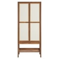 thumbnail image 4 of Capri Tall Wood Grain Standing Storage Cabinet in Walnut, 4 of 9