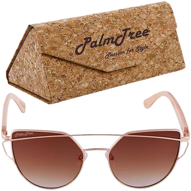 Gafas Modernas Shine PalmTree Shine Brown UV400 Marco de Metal Bambú