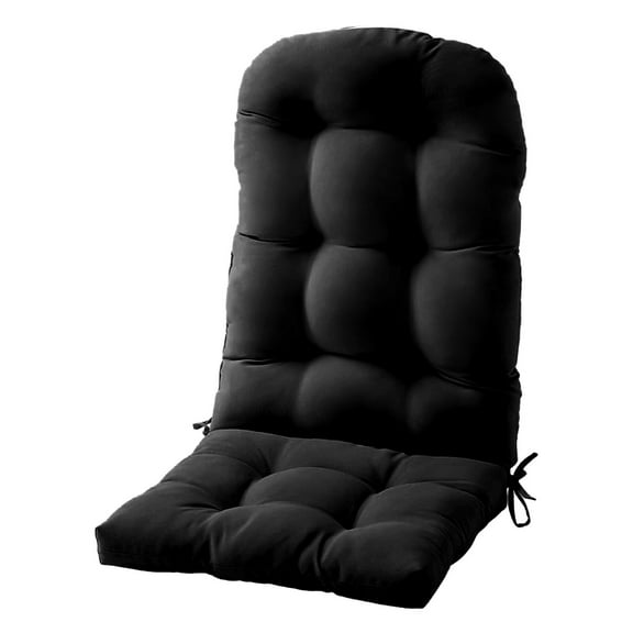 XiHuaZhaoChen Rocking Chair Cushions, Thickened High Back Patio Chair Pad for Indoor&Outdoor, Water Resistant Cushions for Adirondack Chair,Black