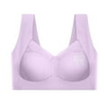 thumbnail image 6 of Yyeselk Women's Plus Size Bra Seamless Push Up Wireless Bra Comfort Wide Strap Full Coverage Bra Soft Breathable Everyday Bras Purple XXL, 6 of 6