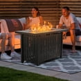 thumbnail image 2 of Vineego 43" Gas Fire Pit Table with Free Blue Fire 50,000 BTU Outdoor Heating All Weather Propane Fire Pit, 2 of 7