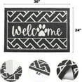 thumbnail image 3 of Welcome Mat, Yamaziot 24"x36" Door Mat for Inside Outdoor, Non Slip Porch Decor Front Doormat, Absorbent Floor Entryway Rug Carpet, Black, 3 of 9