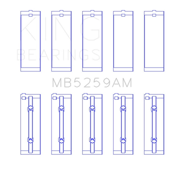 King Bearings MB5259AM Engine Bearing Fits select: 2015-2019 HONDA CR-V, 2003-2012 HONDA ACCORD