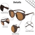 thumbnail image 6 of FEISEDY Classic Steampunk Sunglasses for Men Women Retro Round Gothic Shades Eyewear UV400 Protection B2957, 6 of 14