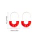 thumbnail image 4 of Qarigey Pendientes colgantes multicolor liso semicírculo acrílico mujer pendiente regalo de aniversario elegante gancho para la oreja boda playa blanco Ropa, zapatos y accesorios Miscelánea Rojo Qarigey AP010380-02, 4 of 6