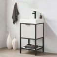 thumbnail image 3 of Marcilla 18" Single Sink Bath Vanity in White with One-Piece Composite Stone Top, 3 of 12