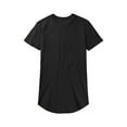 thumbnail image 2 of Ma Croix Men's Premium Longtail Tee Shirt with Side Zippers Hip Hop Longline Elongated, 2 of 3