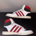 thumbnail image 2 of Adi - das top ten mens size 8.5 shoes white red leather hightop basketball sneaker, 2 of 6