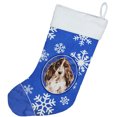 thumbnail image 2 of Carolines Treasures CK3949CS Winter Snowflakes Chocolate Parti Cocker Spaniel Christmas Stocking, 2 of 2