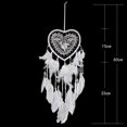 thumbnail image 3 of Colgante Atrapasueños Amor corazón atrapasueños plumas LED luz colgante de pared atrapasueños decoración del hogar, 3 of 4