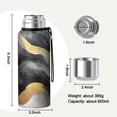 thumbnail image 7 of 20 Oz Black and Gold Marble Coffee Tumbler Double Wall Insulated Stainless Steel Water Bottle | Metal Reusable Thermoses Flask with Cup Cap | Leak & Sweat Proof with Anti-Dust Lid, 7 of 7