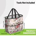 thumbnail image 3 of Garden Tool Bag,Pioneer Flower Floral Print Pattern Garden Tool Organizer,Garden Gifts,Waterproof Multi-Pocket Garden Tool Storage 11.8x5.5x11.4 Inch(Tools NOT Included), 3 of 6