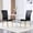 Black-Gold Leg, variant on Tufted Upholstered Dining Chairs Set of 2, Modern Faux Leather Kitchen Side Chairs, High Back, Metal Legs, Crystal Decor Button Dining Room Chairs, White Gold