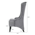 thumbnail image 6 of High Back Armless Chair, Tufted Fabric Accent Chair Retro Throne Chair Wingback Sofa Chair with Birch Wood Legs Bedroom Vanity Makeup Room Sunroom Lounge Living Room Furniture (Gray), 6 of 9