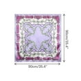 thumbnail image 3 of INSPIRE CHIC Women Floral Printed Square Scarves 35" Large Silk Feeling Satin Scarves Head Wrap Bandanas 90x90cm Purple, 3 of 6
