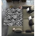 thumbnail image 1 of DEYOU Zebra Print Pattern Area Rugs 6 x 9ft Floor Carpet Mat for Living Dinning Room Bedroom Kitchen Hallway Office Decor, 1 of 6