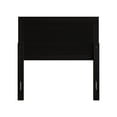 Castle Place Classic Rattan Twin Wooden Headboard, Black
