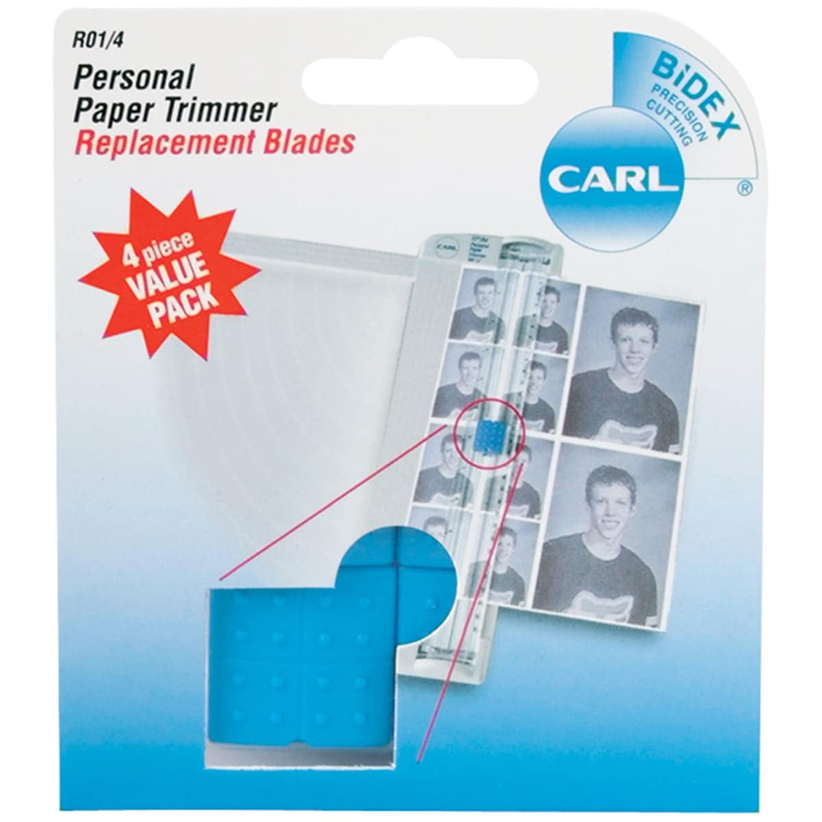 1-Pack CARL BRANDS B-01 Professional Rotary Trimmer Replacement Blade Straight 