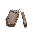 thumbnail image 2 of Vitodeco Genuine Leather Smart Key Fob Case Compatible with KIA Soul, Seltos, Sportage, NIRO, Sorento, Telluride, Rio, Forte, K5 2022-2025 New Emblem (4-Button, Brown), 2 of 5