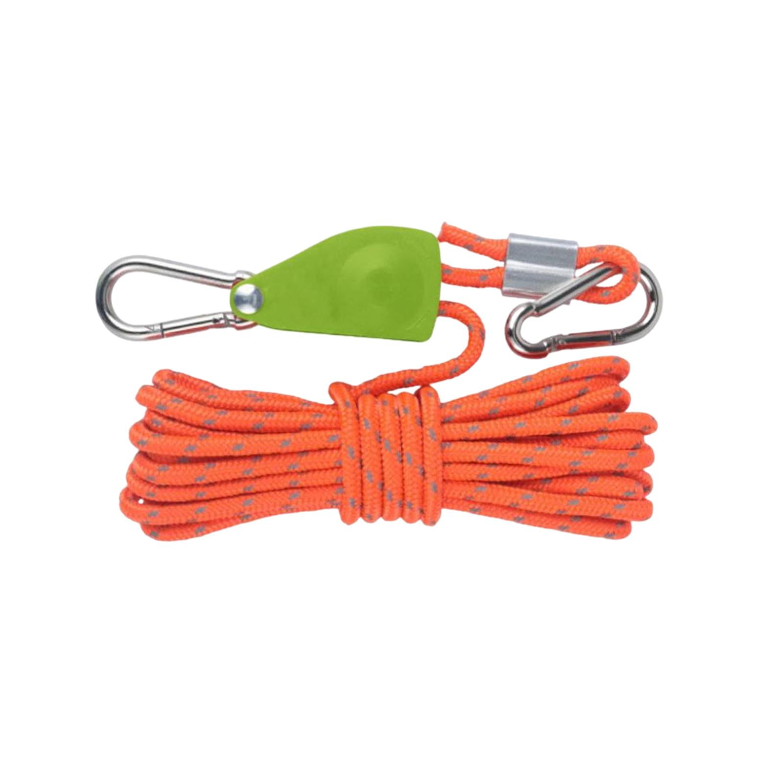 Camping Tent Rope,Outdoor Guy Lines with Ratchet Pulley, Camping