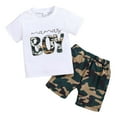 thumbnail image 2 of Wuxian Boys Toddler Camouflage Outfits Short Sleeve Crewneck T Shirts And Elastic Waist Shorts Summer 2 Piece Short Set Graphic Camo Breathable Cozy Lightweight Clothes,White,6-9 Months, 2 of 7