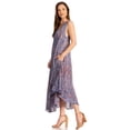thumbnail image 4 of Sakkas Kara Long Draped Sleeveless Marbled Caftan Dress / Cover Up - Blue / Multi - One Size Regular, 4 of 5
