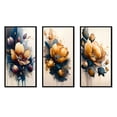 thumbnail image 2 of Designart "Scarlet Crocus Blossoms III" Floral & Botanical Framed Wall Art Set Of 3 - Blue Crocus Frame Gallery Set For Office Decor, 2 of 6