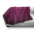 thumbnail image 3 of Magenta Soft Flannel Fleece Blanket, Abstract Striped Psychedelic Motif Fashion Gradient Retro Structured Grid Modern Art, Cozy Plush for Indoor and Outdoor Use, 70" x 90", Magenta, by Ambesonne, 3 of 6