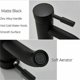 thumbnail image 5 of Grifo de lavabo negro, grifo de agua fría y caliente, mezclador de baño de acero inoxidable, para lavabo o lavabo de baño, lavabo de mano, agua caliente y fría ajustable, 5 of 5