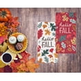 thumbnail image 4 of Celebrate Hello Fall Kitchen Towels 2-Pack, Falling Leaves Print, Multicolor, Absorbent Cotton, 4 of 8