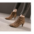 thumbnail image 4 of Juebong Boots on Clearance 2023 Women's Pointed Toe Ankle Boots Stiletto Heels Boots Zipper Short Fashion Party Dressy Ankle Booties, 4 of 5