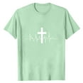 thumbnail image 2 of Bnwani Mens Shirts Comfortable Short Sleeve Tee Casual Shirts Mint Green 2XL, 2 of 5