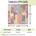 thumbnail image 2 of Pioneer Flower Floral Print Pattern Square Fitted Tablecloth with Elastic Edge,Square Table Cover,Washable Elastic Table Cover for Home Kitchen Party Decor 34"x34", 2 of 6
